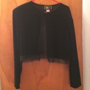 R & K Evening Black Velvet Jacket